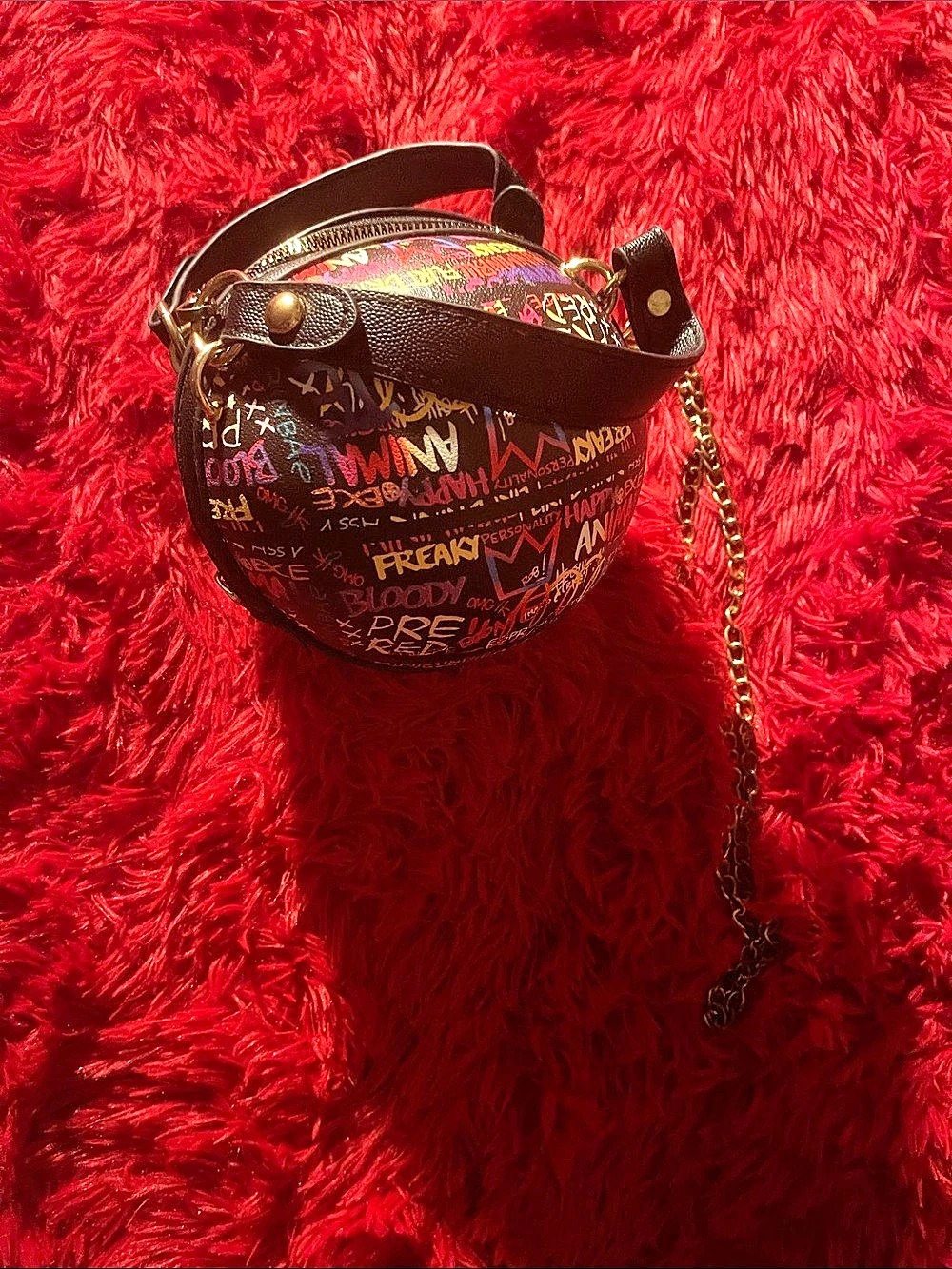Black & Red Crossbody Bag